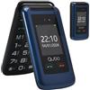 Qubo Flip Telefono per anziani GSM, Cellulare per anziani, 2.4 Display, Volume alto,Funzione SOS, Supporto Dual SIM,Chiamata rapida, Radio FM, Torcia elettrica