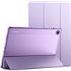 JETech Custodia per Samsung Galaxy Tab A9+ / A9 Plus 11 Pollici 2023, Sottile Traslucida Retro Trifold Folio Supporto Protettiva Tablet Cover, Auto Svegliati/Sonno (Viola Chiaro)