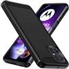 iVoler Cover per Motorola Moto G54 5G / Moto G64 5G, [Protezione Antiurto di Grado Militare] Custodia Sottile Morbida in Silicone TPU Anti-Impronte Anti-Graffio Protettiva Case, Nero