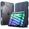 JETech Custodia per iPad mini (A17 Pro, Modello 2024, 7a Generazione) / mini 6 (Modello 2021, 6a Generazione) con Portapenne, Posteriore Chiaro Supporto Cover Sottile per Tablet Antiurto (Navy)