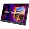 ASUS ZenScreen MB169CK, Monitor Portatile da 15,6, Full HD IPS (1920x1080), Doppia Porta USB-C, Mini-HDMI, Tecnologia Flicker Free e Filtro Luce Blu, Superficie Anti-riflesso, Nero