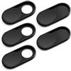 CloudValley Copri Webcam W3, [5-Pack] 0.6mm-Thin Metal Webcam Cover Slide | Camera Cover per MacBook PRO, Notebook, PC, Mac, iPhone, Copertura Webcam[Black]