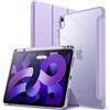 JETech Custodia SOLO per iPad Air 11 Pollici M4/M3/M2 (2026/2025/2024), iPad Air 5/4 (2022/2020, 5a/4a) con Portapenne, il Involucro Posteriore Trasparente Supporto Cover per (Viola Chiaro)