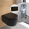 Villeroy & Boch Embrace WC sospeso, SET completo, con elemento incasso e placca di azionamento ViConnect 200S, 5C24R0R7+922490AN#SET, Embrace nero opaco [WC > WC con Elementi Incasso]