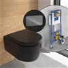 Villeroy & Boch Embrace WC sospeso, SET completo, con elemento incasso e placca di azionamento ViConnect 200G, 5C24R0R7+922400RA#SET, Embrace nero opaco [WC > WC con Elementi Incasso]
