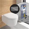 Villeroy & Boch Embrace WC sospeso, SET completo, con elemento incasso e placca di azionamento ViConnect 200G, 5C24R0RW+922400RA#SET, Embrace stone white [WC > WC con Elementi Incasso]