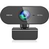 DDKJ Webcam pc con Microfono, Web Cam Full hd 1080P 30fps usb pc Camera, Rotazione di 360 Gradi Plug & Play Web Camera per Windows Macos Linux Zoom Streaming Youtube Skype Gaming Video