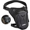 TOATELU Marsupio da Gamba 2 in 1 con Custodia Rigida Impermeabile per Moto - Tasca con Cintura Regolabile per Equitazione Uomo e Donna