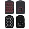 Xiciki 2 coperture per chiavi, compatibili con XC60S90 xc40 xc90 s60 v40 v60, cover protettiva in silicone per chiave Volvo, antigraffio, durevole e facile da installare, nero rosso