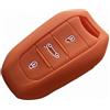 Generic Nordecco - Custodia in silicone per chiave auto Opel Corsa F Astra L VI 70 piastra Corsa Jeep Avenger 3 pulsanti Keyless Remote (arancione)