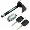 Bohaner, kit di riparazione per il serraggio del cofano anteriore con cilindro di chiusura e set di bloccaggio per Ford Focus MK2 C-max, con 2 chiavi, Nero 1355231