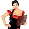 W WIDMANN MILANO Party Fashion, parrucca da flamenco, design elegante, capelli intrecciati neri, facile manutenzione, versatile per tutte le occasioni, accessorio indispensabile per brillare