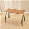 Belfoyer Tavolo da pranzo-tavolo da pranzo in stile moderno con gambe in ferro-110 * 60 cm (colore noce/colore ceppo) (Colore del legno)
