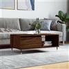 Coavain Tavolino da Caffè, Tavolino da Divano, Tavolino basso da salotto Piccolo Coffee Table per Soggiorno Ufficio Rovere Marrone 90x50x36,5 cm