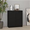 QZZCED Credenza,Mobiletto Multiuso Madie moderne soggiorno Con scomparti Per Sala da Pranzo Salotto Corridoio Cucina Nera 60x30x70 cm in Legno Multistrato
