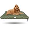 Ligo Tommy - Materasso per Cani AntiGraffio, Realizzato in Italia. Cuscino Sfoderabile Lavabile Cuccia per Cane antimacchia per uso Interno Esterno.Materassino cani. (S: 70 x 50 cm, VERDE OLIVA)
