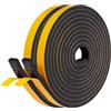 LIKERAINY Striscia di Tenuta in Gomma 13x6,5mm Striscia di Schiuma per Porte Guarnizioni Finestra Della Nastro Sigillante Anti-Collisione Autoadesivo Antivento Previene Rumori Nero 2 Rotoli 8 Metri