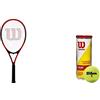 Wilson Federer, WRT30480U2 Racchetta da Tennis per Giocatori Principianti e Amatoriali Unisex Adulto & WRT110000 Palline da Tennis Champ Extra Duty, Tubo con 4 Palline, per Tutte le Superfici