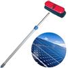Generico Spazzolone per Lavaggio Pannelli Fotovoltaici, Scopa Telescopica Antigraffio per Pannelli Solari, Spazzola in Nylon, Asta con Tubo ad Innesto Rapido Allungabile Fino a 1.88 Metri, Spazzola 24x10 cm