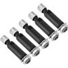 Septpenta 5PCS Adattatore a Soffitto Inclinato per Luci a Sospensione, Regolazione a 180°, Testa di Conversione M10 a Ingranaggi Esterni, Adattatore a Soffitto Inclinato per Faretti, Luci al Tramonto(Nero)