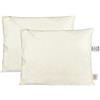 Beties Publik - Set di 2 cuscini in piuma 40 x 50 cm (vere piume), diverse misure, lavabili tradizionalmente in colore crema