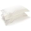PARAMAISON Coppia Federe Cuscino Letto con Volant, Morbide Traspiranti, Set 2 Copricuscini Cotone 100% a Sacchetto, Tinta Unita | 52x82 cm Bianco