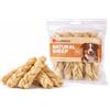 Flamingo Snack per Cani - Bastoncini per Cani - Nature - Pelle di Pecora Intrecciata Sottile - 100 gr - Senza glutine - Senza zuccheri aggiunti - Senza coloranti né conservanti - Prodotto in Europa