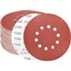 FEIHU dischi abrasivi eccentrici 225 mm.grana P240,10 fori, 15 dischi abrasivi: 225 mm Dischi abrasivi perforati a strappo, autoadesivi per levigatrice giraffa.per cartongesso