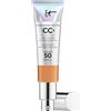 iT COSMETICS, CC+ Cream e Fondotinta Anti-età, Alta Coprenza, Waterproof, Finish Naturale, Formula con Peptidi, Collagene e Vitamine, Your Skin But Better, Tonalità: Tan, 32 ml