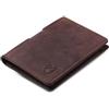 FOXHACKLE Portafoglio porta carte di credito in pelle per uomini e donne, portafoglio sottile bifold con blocco RFID, tasca frontale sottile portafoglio minimalista, piccola custodia per carte, Hunter