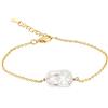 Secret & You Bracciale di perle coltivate d'acqua dolce Forma di Keshi barocco 11-12 mm - Catena in argento sterling 925 placcato oro 18k di Secret & You - 17-20 cm di lunghezza.