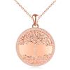 MicLee Collana Ciondoli Foto da Donna in Argento 925 Pendenti Medaglioni de Fotografico Moda Collane Rotonda con Albero della Vita Ciondolo Apribile Oro rosa