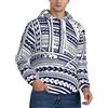 YQxwJL Felpa con cappuccio a maniche lunghe con stampa tribale maori polinesiana blu per uomo, felpa con cappuccio da uomo con tasca a marsupio, felpe con cappuccio pullover, Nero , L