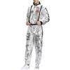 Nlaayong Costumi Carnevale Coppia:Astronauta Uomo Costume Argento Spazio Tuta