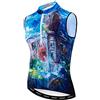 JPOJPO Maglia da ciclismo senza maniche uomo gilet da ciclismo camicie abbigliamento ciclismo giacca riflettente, Paint, XL