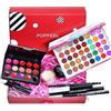MKNZOME Kit per Trucco Completo, Set Trucco Professionale Set Trucchi Make Up Completo con Lucidalabbra, Palette di Ombretti, Mascara, Correttore, Eyeliner, Spazzola, Set Trucco da Donna Travel