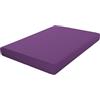 ECOMMERC3 Lenzuolo sotto con angoli letto 90 cm | Viola | Extra morbido: 50% Cotone, 50% Poliestere - elastico perimetrale - tocco morbido - 144 fili - Qualità spagnola