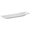 Dajar Relief Salsa Piatti da Portata, Porcellana, Bianco, 25,8 x 7 x 2,2 cm