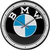 Nostalgic-Art Orologio da muro retrò, Ø 31 cm, Official License Product (OLP), BMW - Logo - Idee regalo per amanti BMW, decorazione per la cucina grande, design vintage