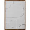 DRW Quadro astratto in legno con cornice bianca e naturale 59x4x87 cm