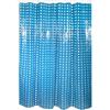 MSV, Tenda da doccia, PVC, Rivestimento antibatterico, 100% vinile, Anelli inclusi, Rivestimento antibatterico e idrorepellente, lavabile a 40°, Made in Europe, Blu Scuro, 180 x 200 cm