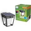 PHILIPS Nissa, Lampada solare da parete UltraEfficient, per Esterni, con Sensore di Movimento, 3000K, 250/25lm, Nera
