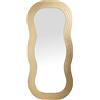 DRW Specchio da parete a forma di legno in oro 56x3x120 cm