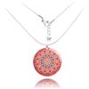 Dragon Porter Pendente con Ajustable Acciaio Inossidabile Collana Catena Rotondo o Ovale Mandala Design Boho; Gioielli per Donne (Stile 18 - Rosso Blu)