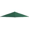 Outsunny Tetto di Ricambio 3x3m, Telo Sostitutivo per Gazebo da Giardino in Poliestere con Foro di Ventilazione, Verde