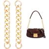UNICRAFTALE 2 Pezzo 16 cm di Lunghezza in Alluminio Catena Barbazzale Corta Tracolla per Borsa Catena con Anelli A Molla Aolly Accessori di Ricambio per Borsa in Oro Chiaro
