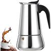 DITOSH 6 Tazze Stovetop Espresso Maker Moka Pot Espresso Maker in acciaio inox Percolator Italian Coffee Maker Capable Mocha Coffee Machine Cafe Classic Maker for Home e Camping 300ml 10oz