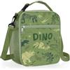 Clastyle Borsa Termica Porta Pranzo Bambini Scuola Dinosauro Borsa Frigo Piccola Ragazzo Ragazza Vulcano Portatile, Fossile di Dinosauro