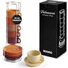 MIAMIO - Set 6 Tazzine Espresso 75 ml con Supporto Ceramica Gres - Tazze Piccole per Espresso - Set Moderno Magma - Collezione Palmanova, Lavastoviglie