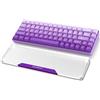MAMBASNAKE Poggiapolsi per Compact 60% Tastiera, Poggiapolsi per Tastiera in Acrylic - Premier Acrilico Trasparente - Piedi di Gomma Anti-slip- Keyboard Wrist Rest per Office/Gaming/Laptop - Viola